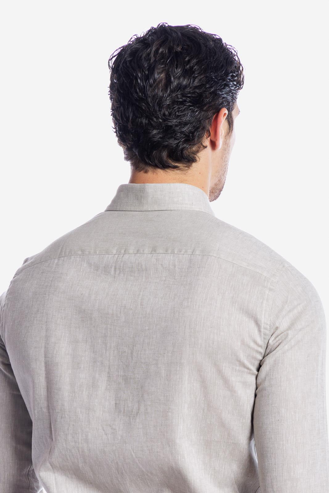 CAMICIA 100% LINO TINTA UNITA