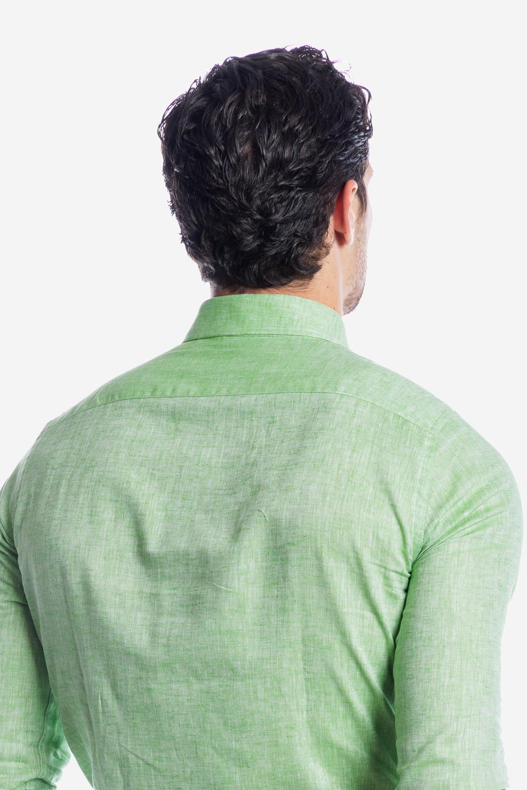 CAMICIA 100% LINO TINTA UNITA