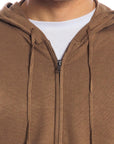 MAGLIA ZIP CON CAPPUCCIO