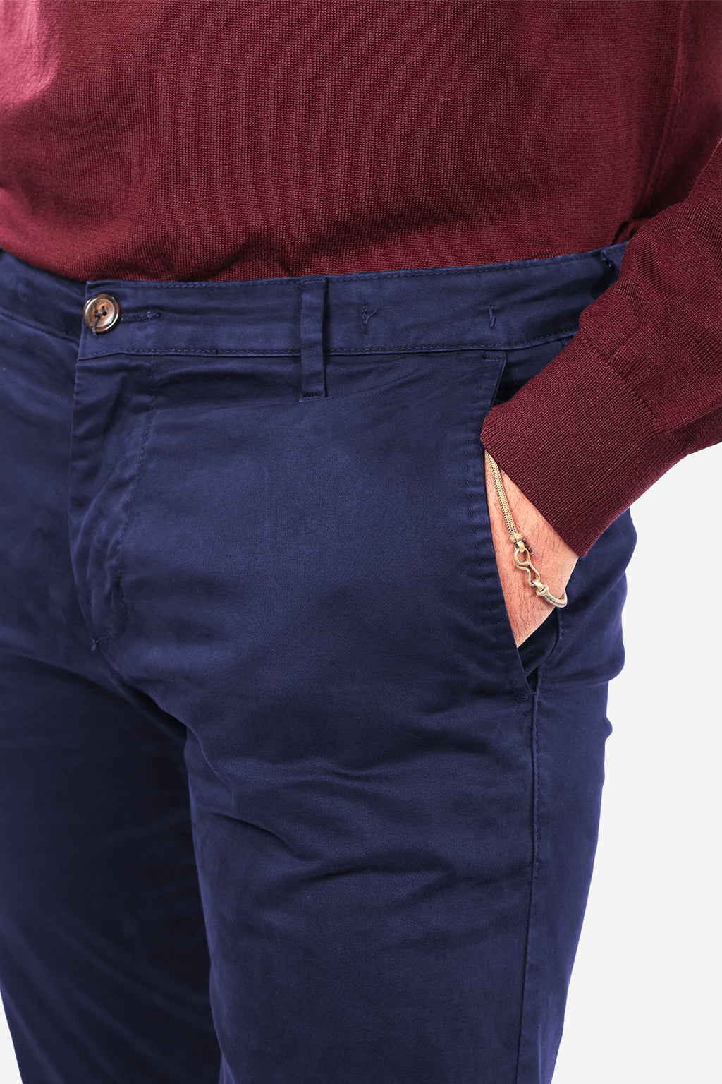 Pantalone in raso di cotone caldo