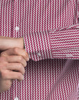 Camicia facile stiro con fantasia doppio-cache
