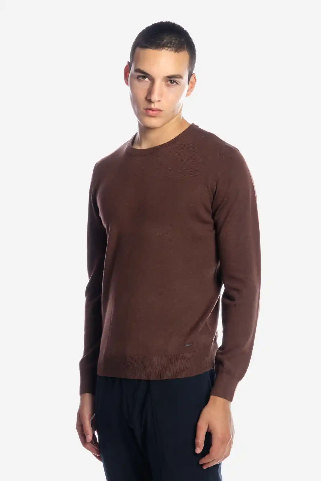 Maglia girocollo in viscosa