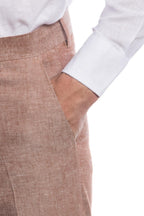 PANTALONE CLASSICO DA ABITO IN LINO