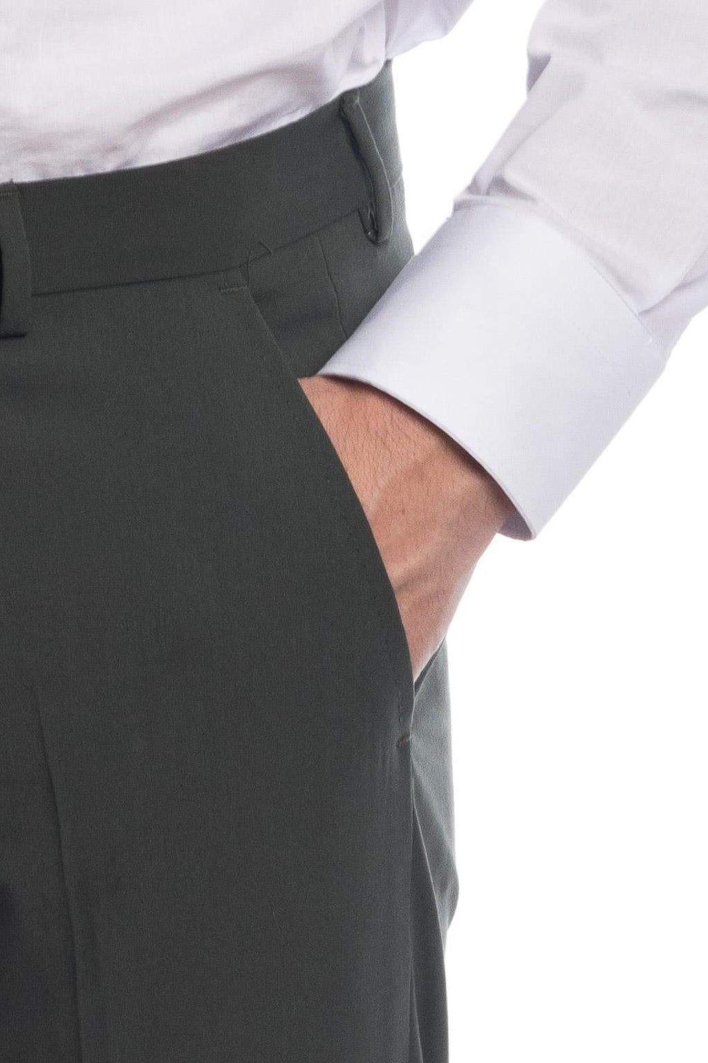 Pantalone classico da abito in fresco lana