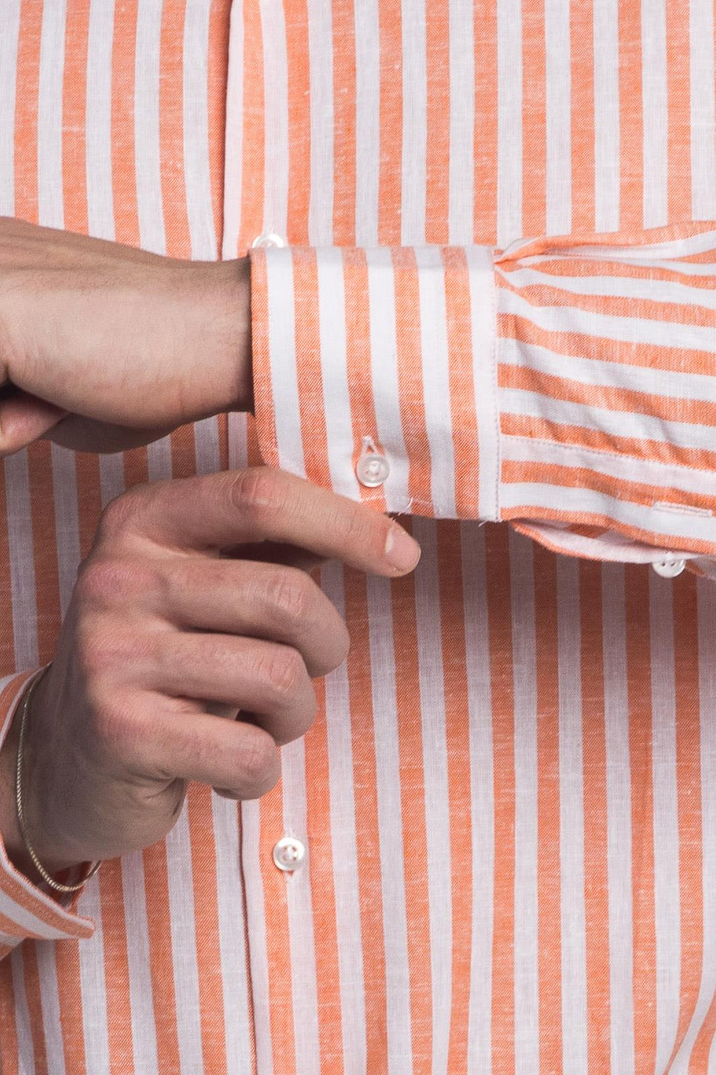 Camicia 100% lino rigata di Positano