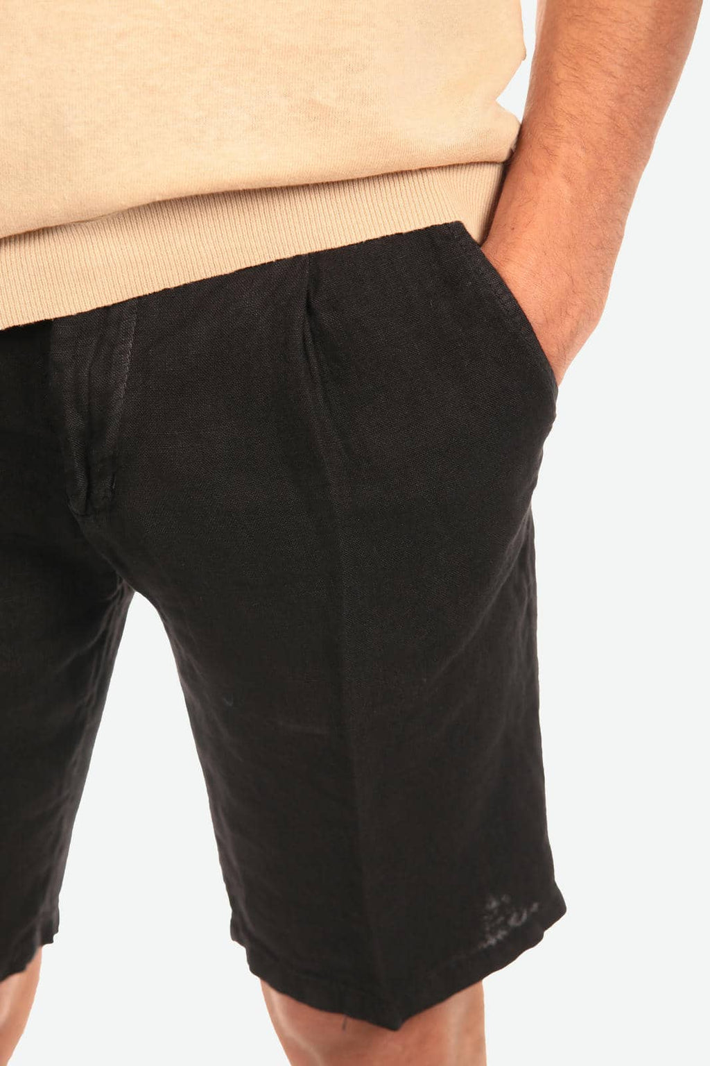 Bermuda in 100% lino con pences