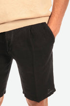 Bermuda in 100% lino con pences