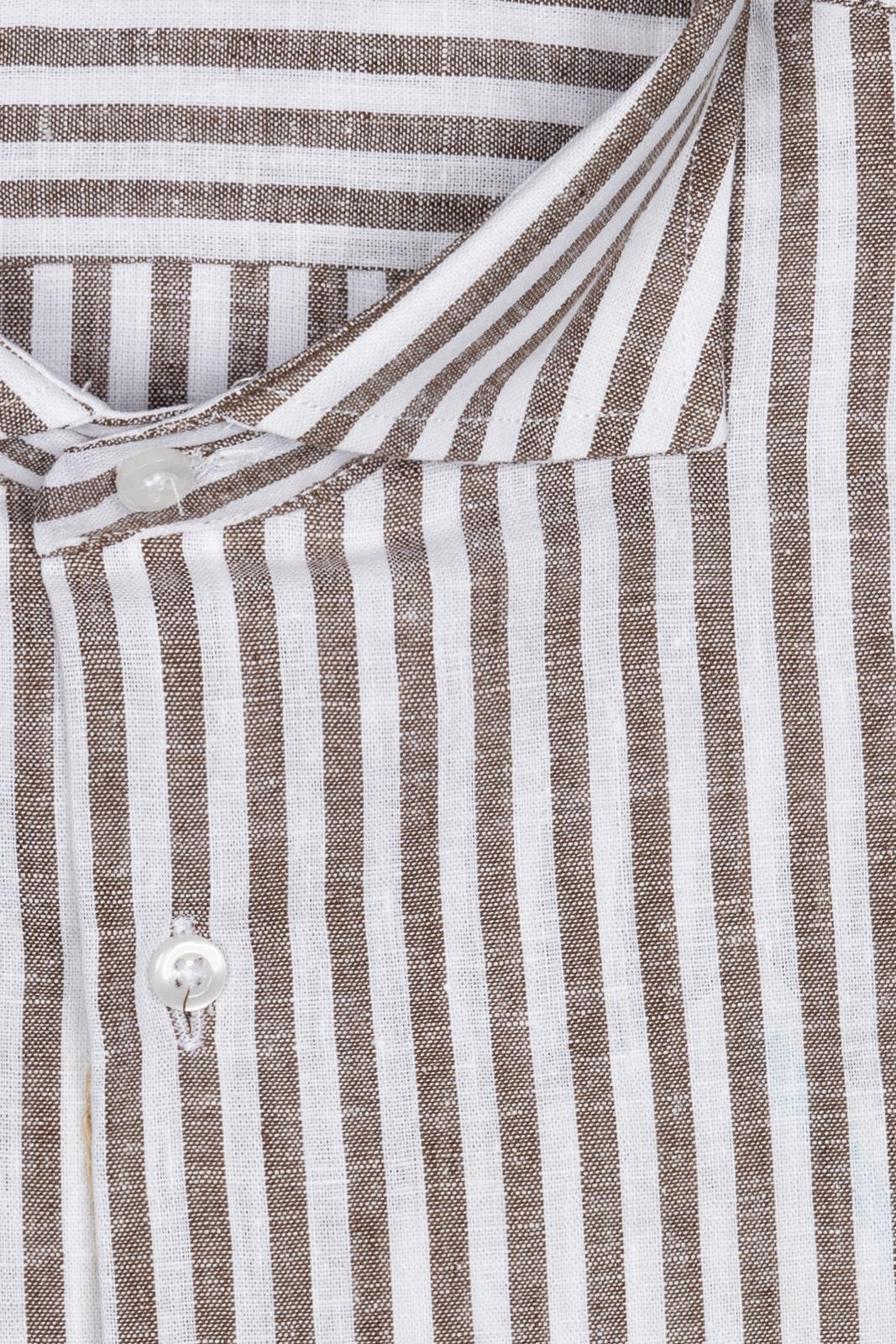 Camicia 100%lino riga media