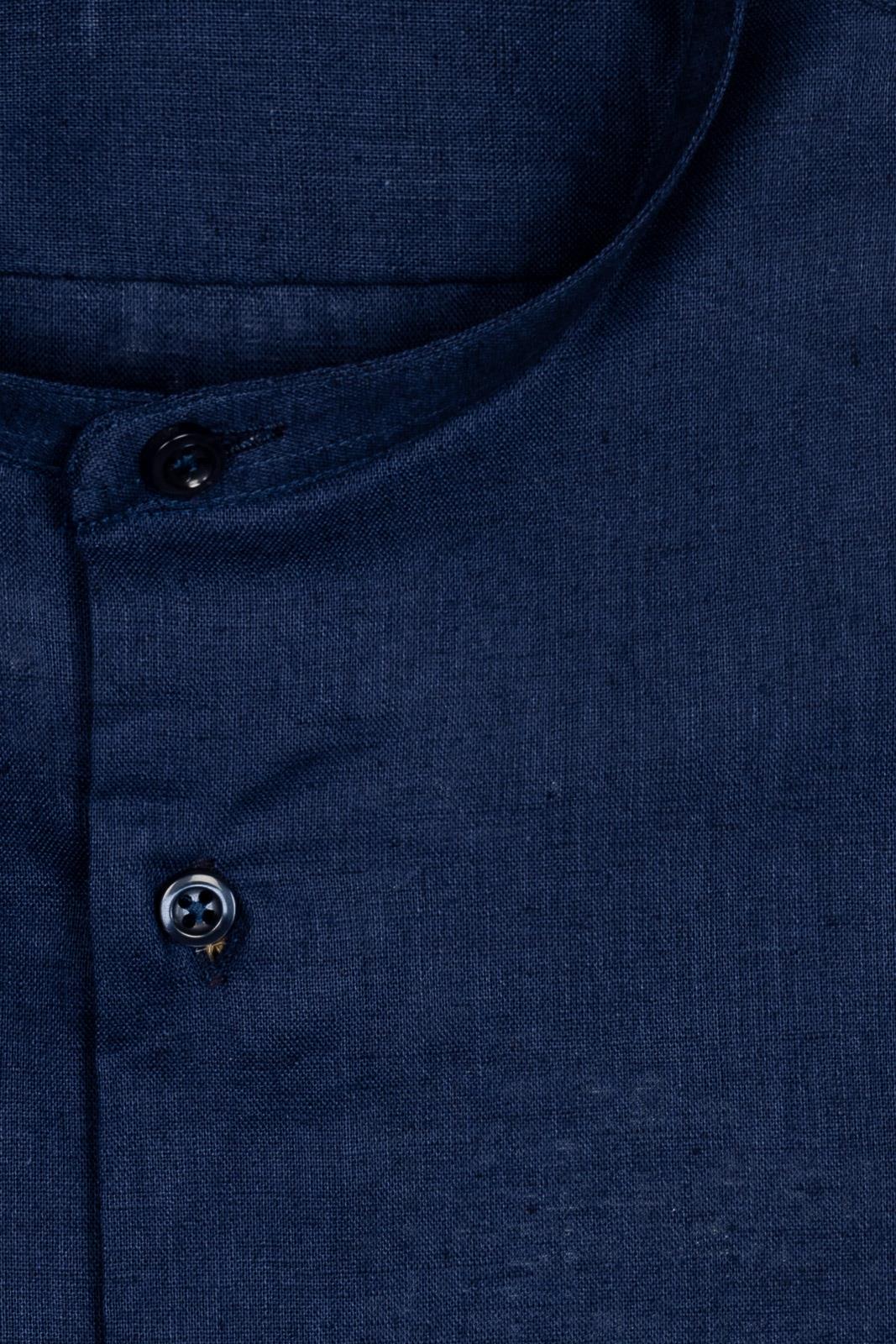 CAMICIA 100% LINO COREANA TINTA UNITA