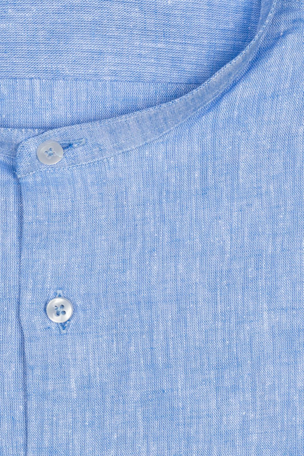 CAMICIA 100% LINO COREANA TINTA UNITA