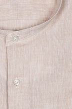 CAMICIA 100% LINO COREANA TINTA UNITA