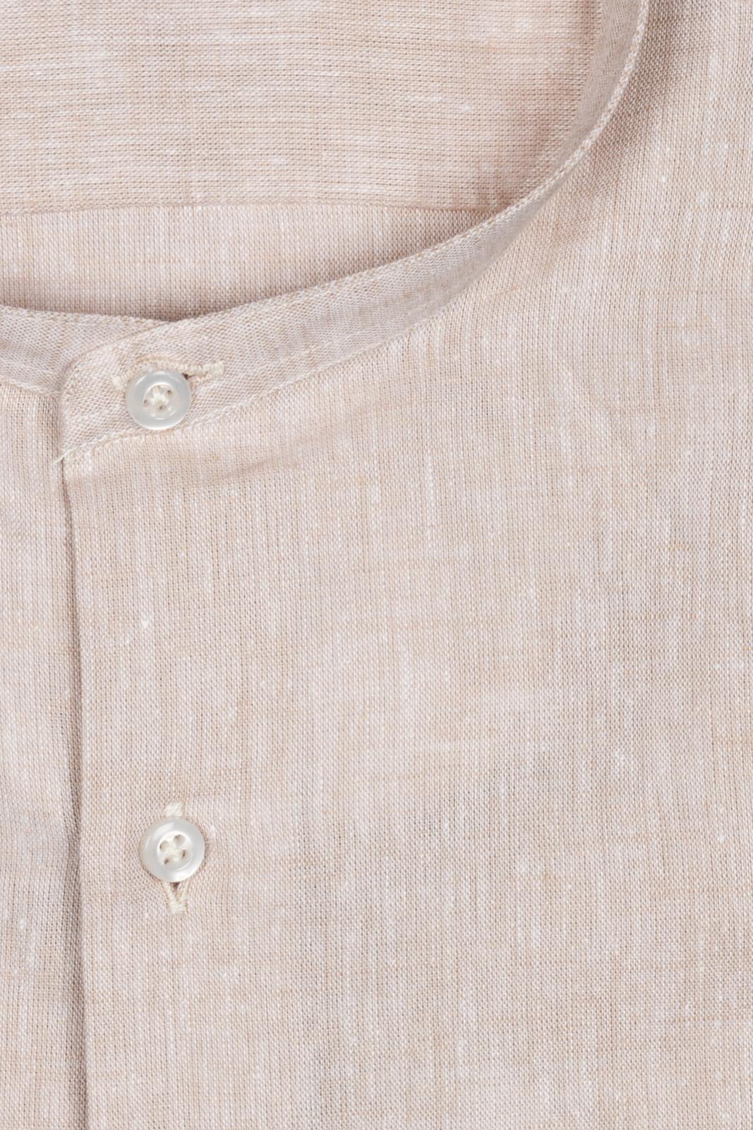 CAMICIA 100% LINO COREANA TINTA UNITA