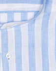 CAMICIA 100% LINO COREANA RIGATA