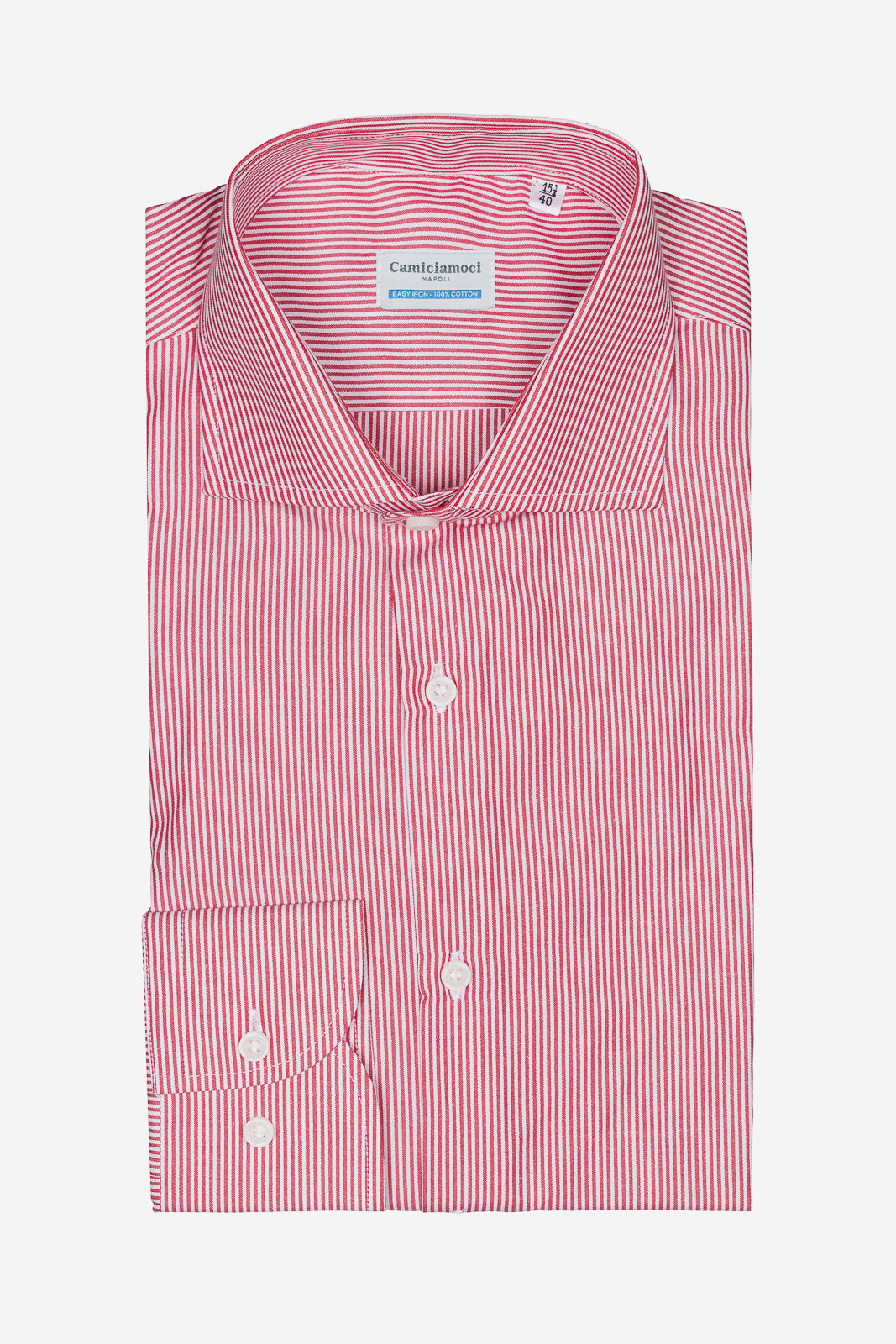 Camicia riga media in puro cotone