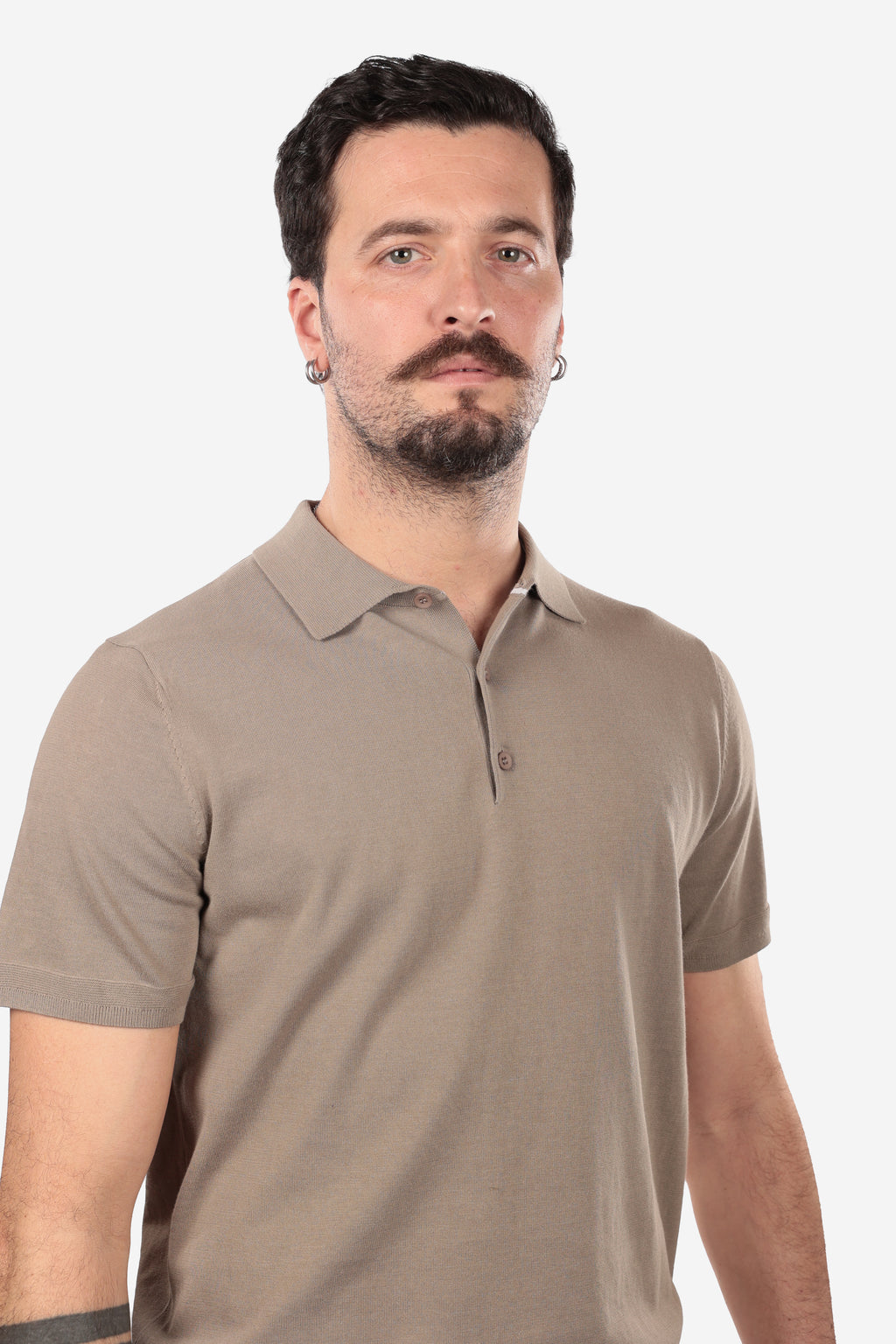 POLO LEGGERA DI FILO A 3 BOTTONI