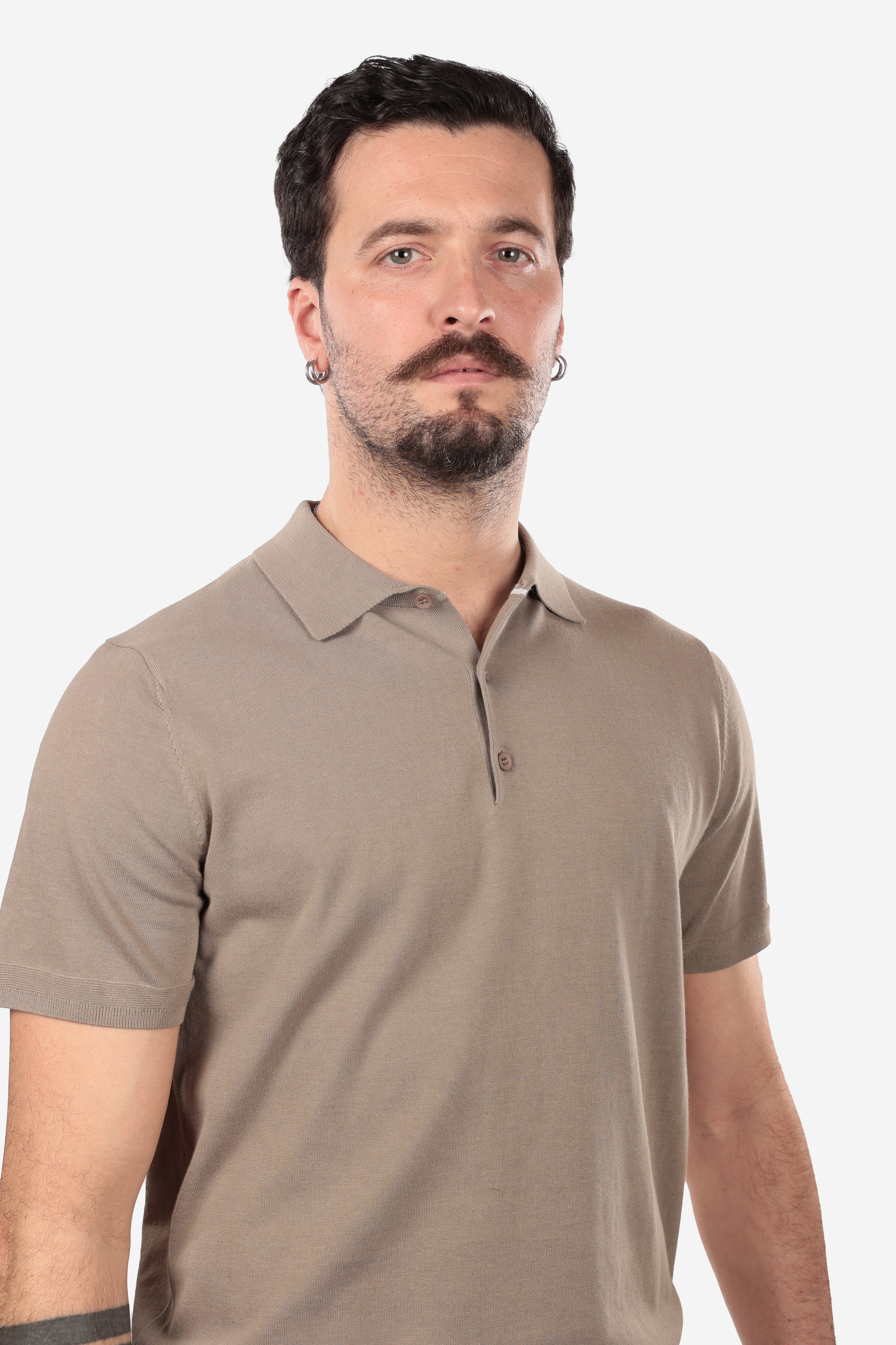 POLO LEGGERA DI FILO A 3 BOTTONI