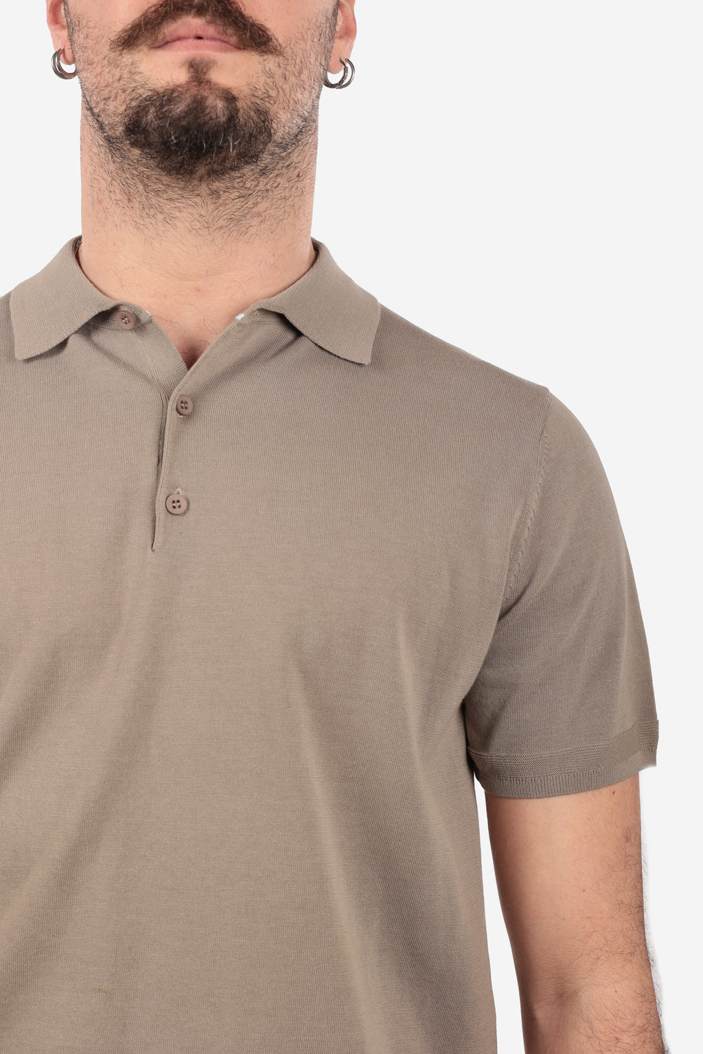POLO LEGGERA DI FILO A 3 BOTTONI