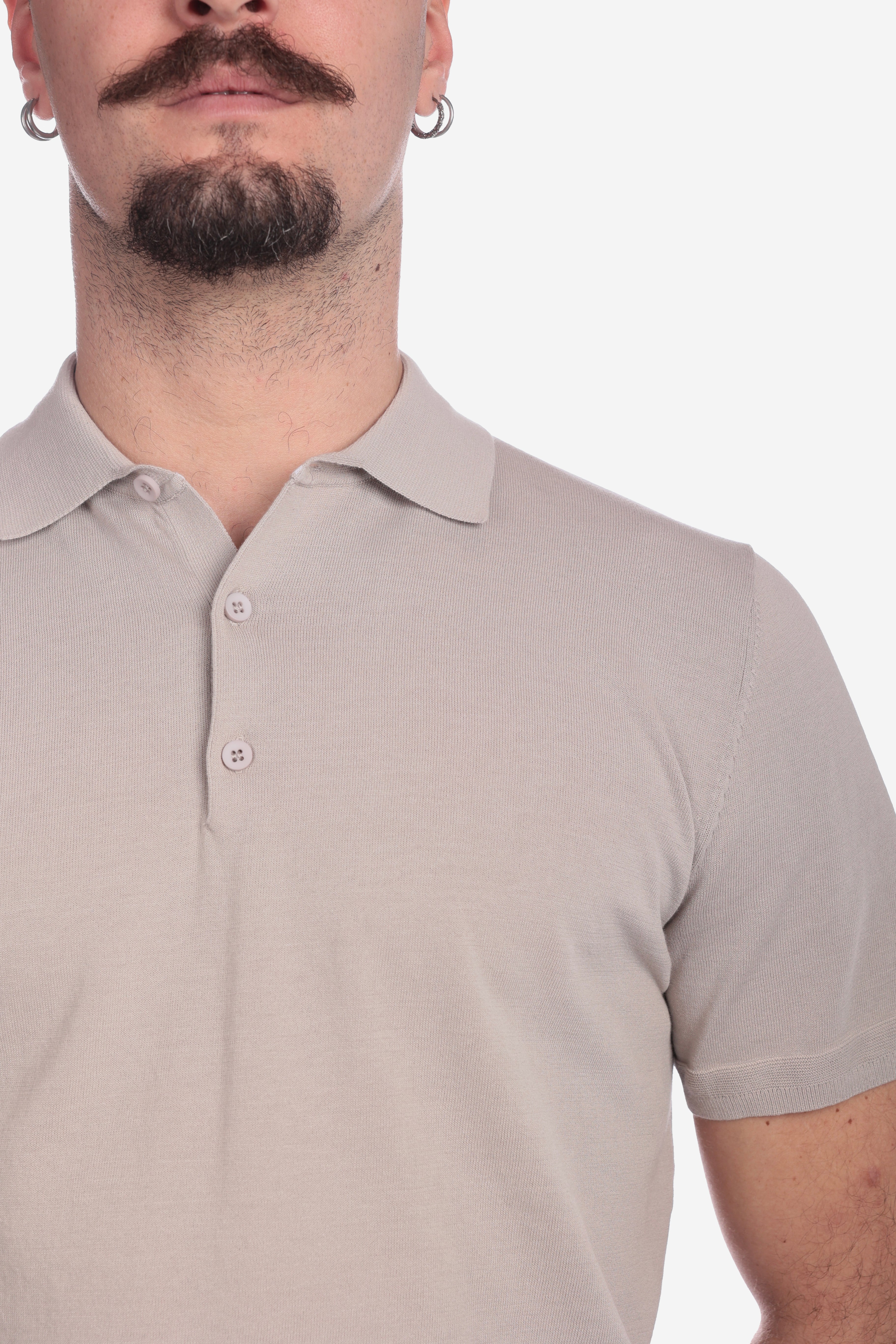 POLO LEGGERA DI FILO A 3 BOTTONI