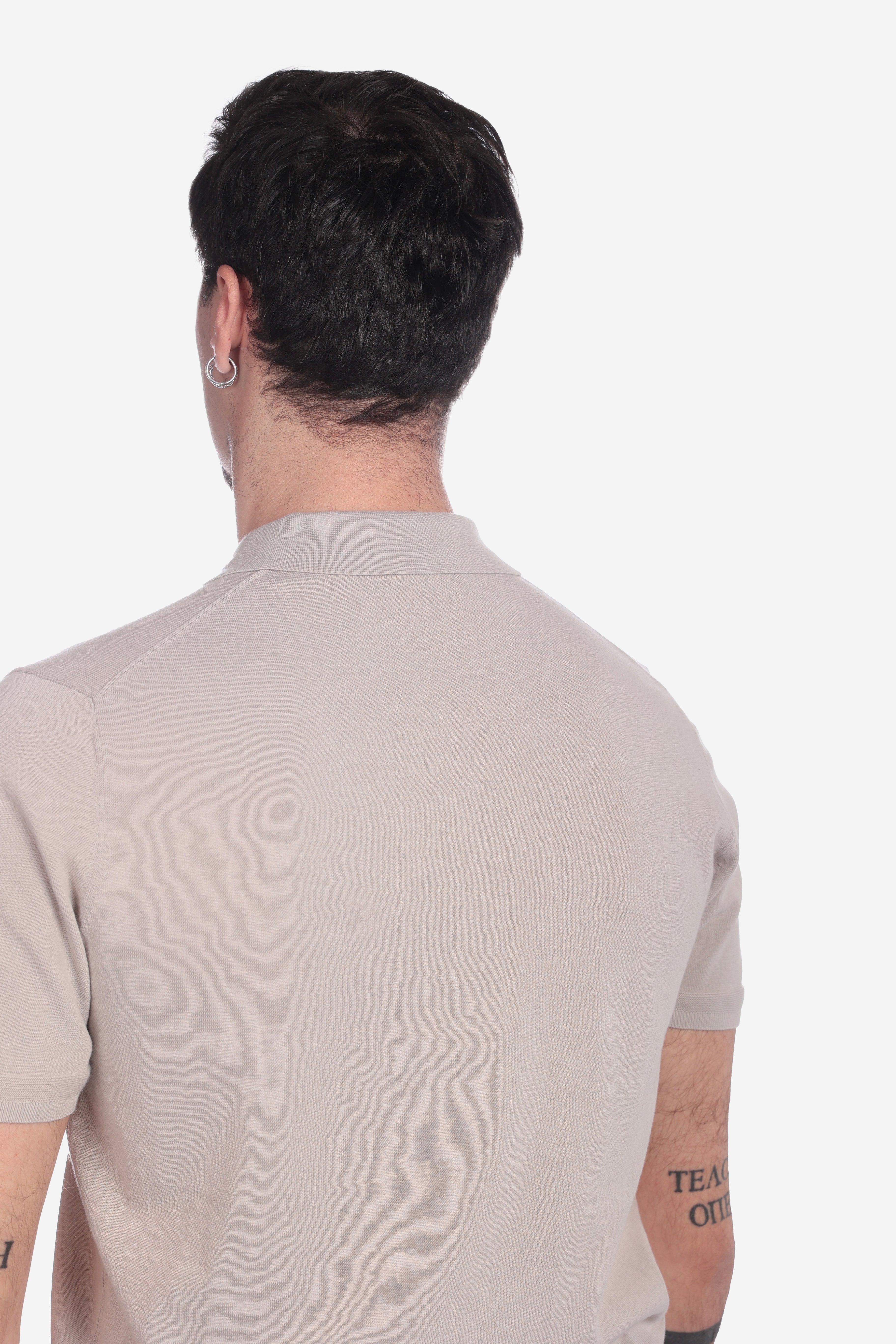 POLO LEGGERA DI FILO A 3 BOTTONI