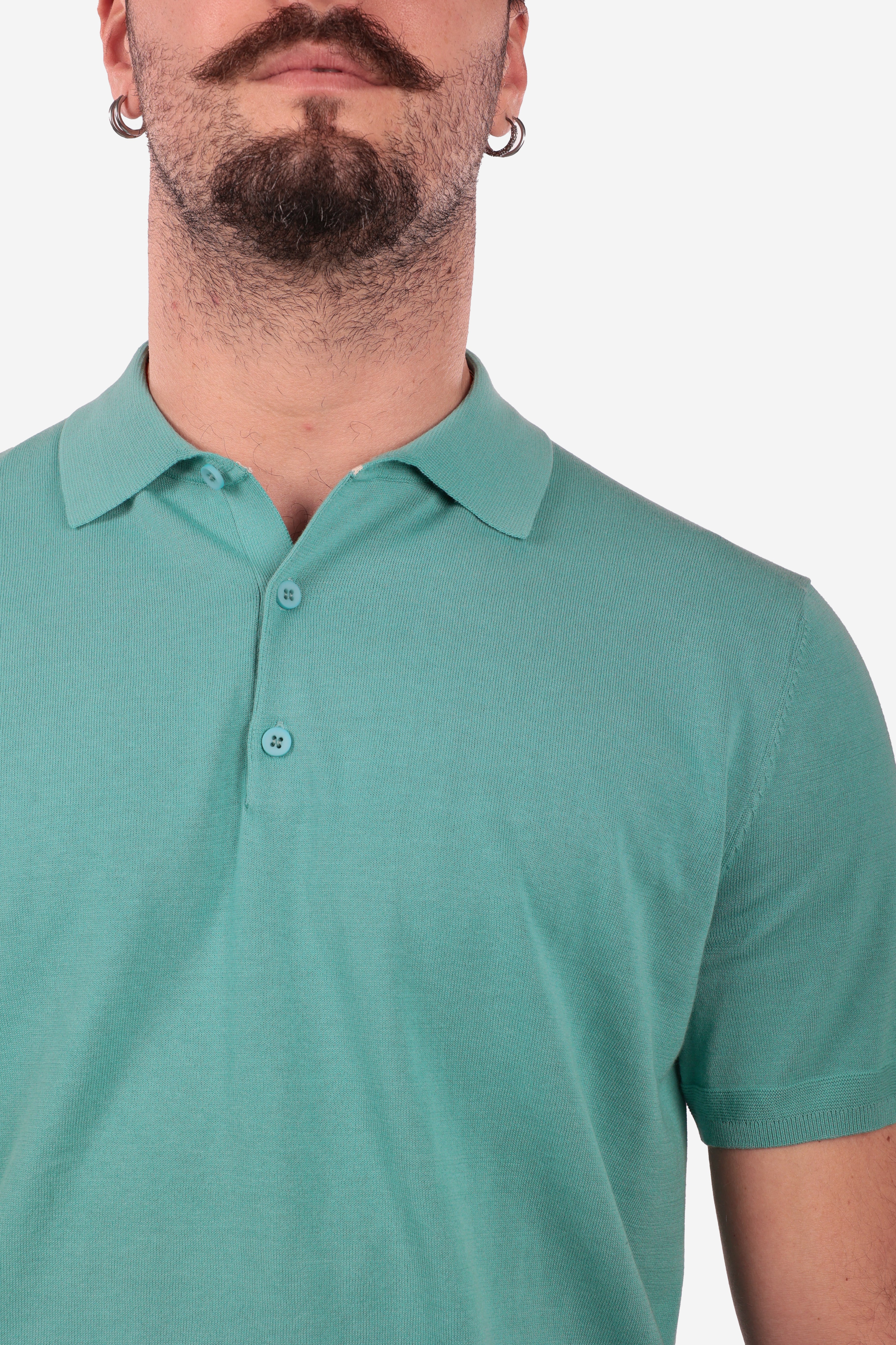 POLO LEGGERA DI FILO A 3 BOTTONI