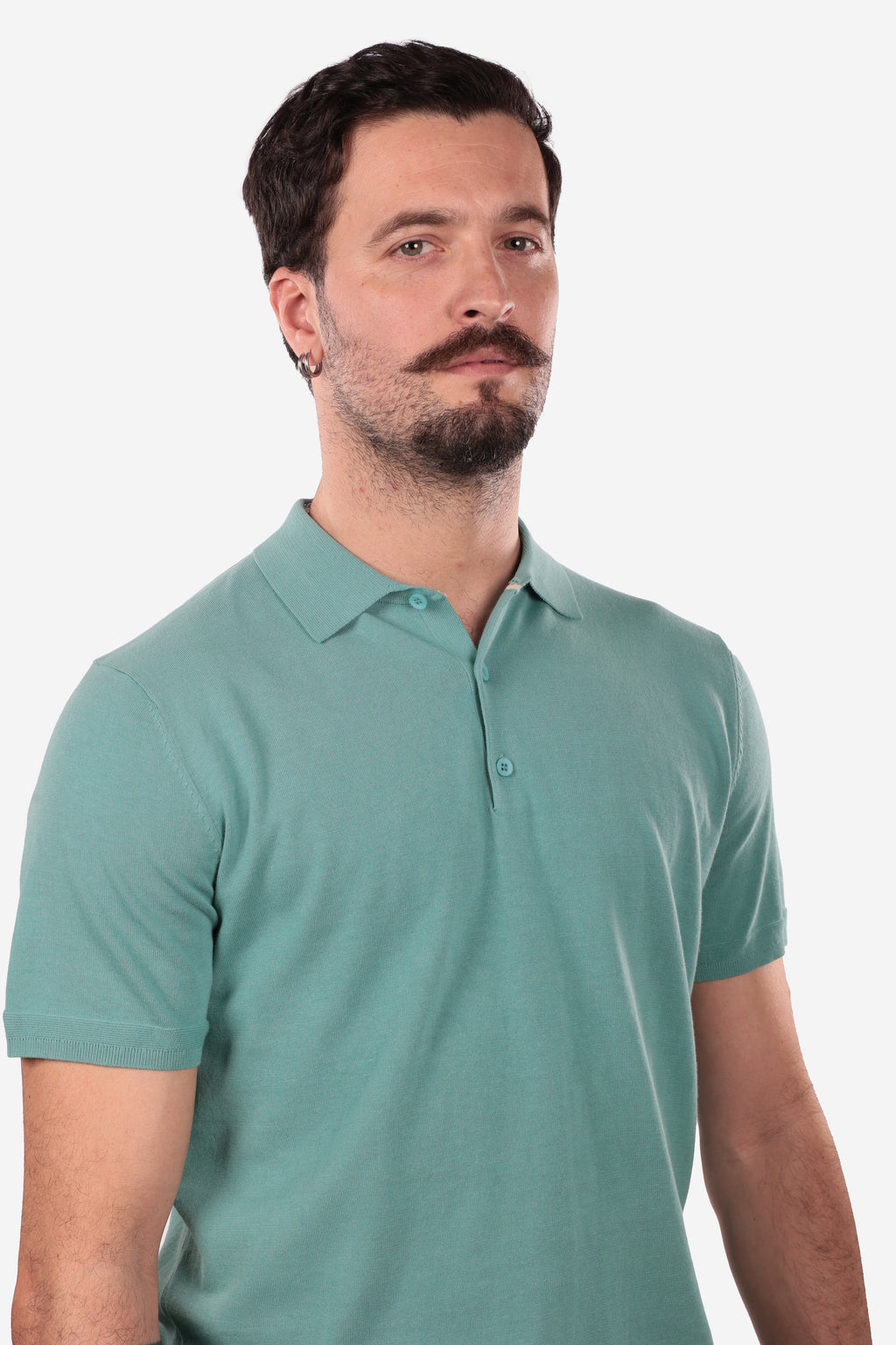 POLO LEGGERA DI FILO A 3 BOTTONI