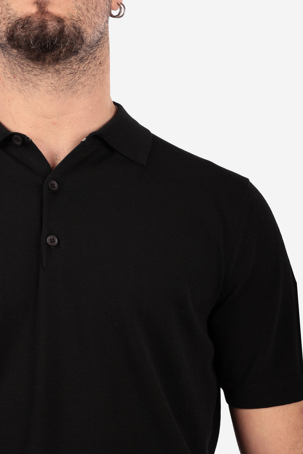 POLO LEGGERA DI FILO A 3 BOTTONI