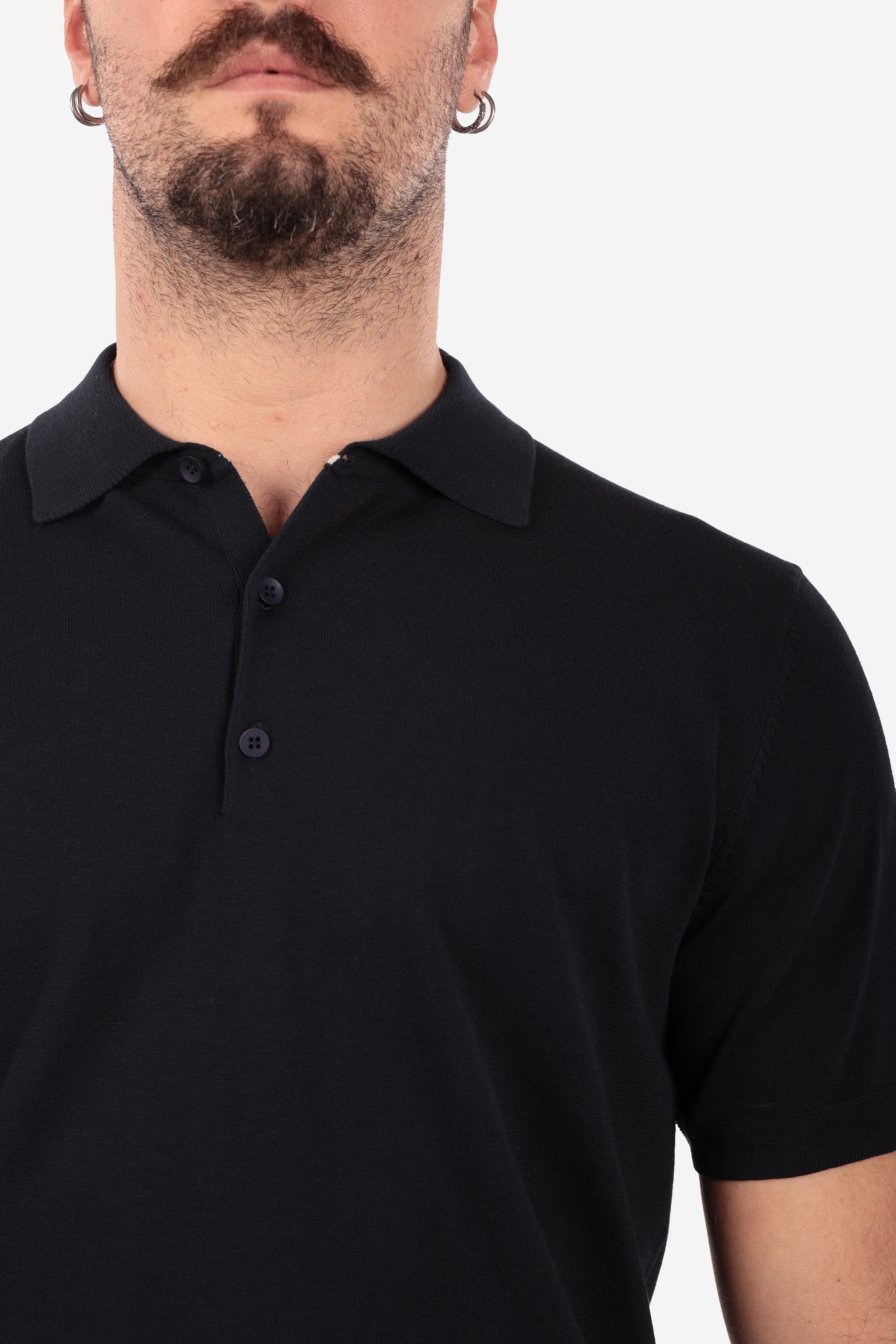 POLO LEGGERA DI FILO A 3 BOTTONI