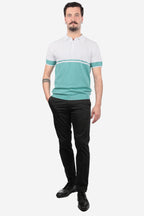 POLO IN COTONE DOPPIO COLORE NAVY