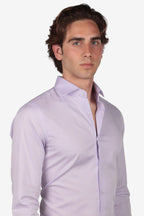 Solid-color cotton shirt