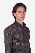 Deer print easy-iron shirt