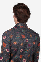Camicia facile stiro a fantasia cervo