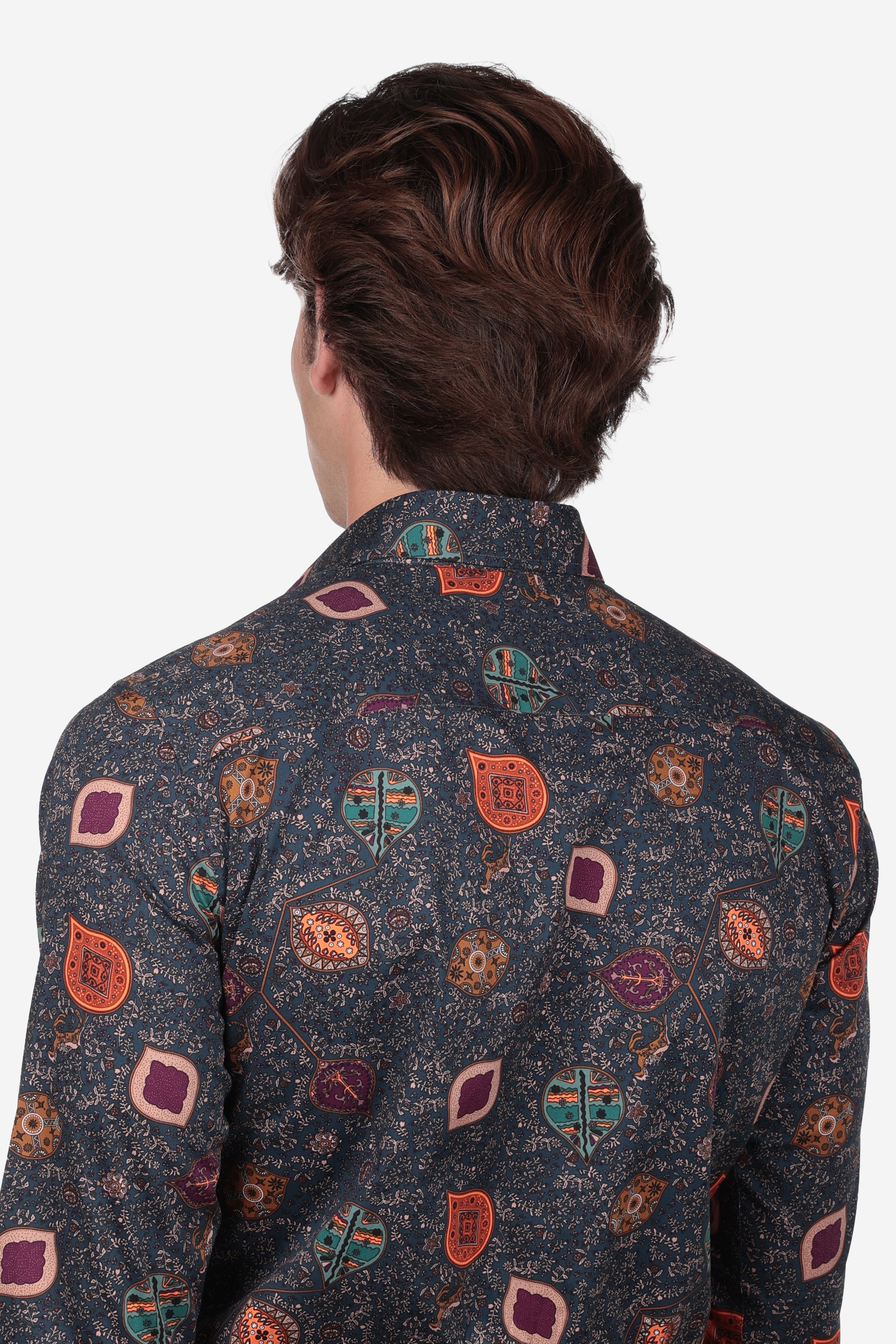 Camicia facile stiro a fantasia cervo
