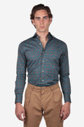 Camicia facile stiro a fantasia disco