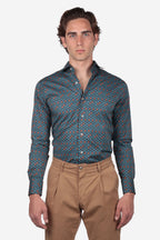 Camicia facile stiro a fantasia disco