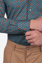 Camicia facile stiro a fantasia disco
