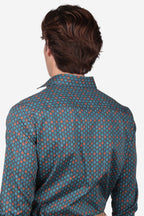 Camicia facile stiro a fantasia disco