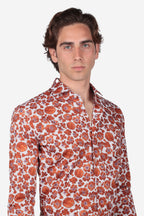 Camicia facile stiro a fantasia clivia