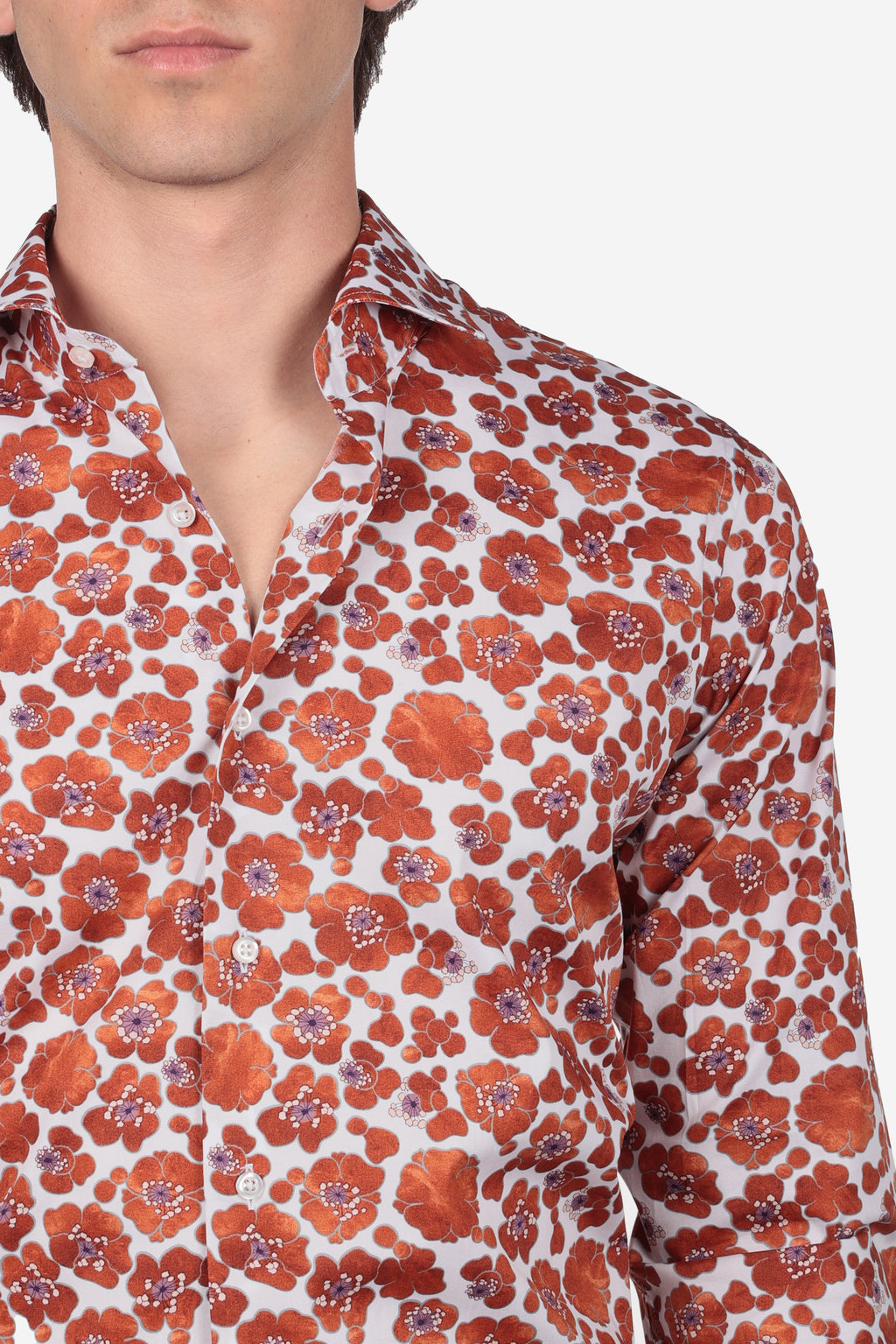 Camicia facile stiro a fantasia clivia