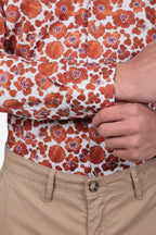 Camicia facile stiro a fantasia clivia