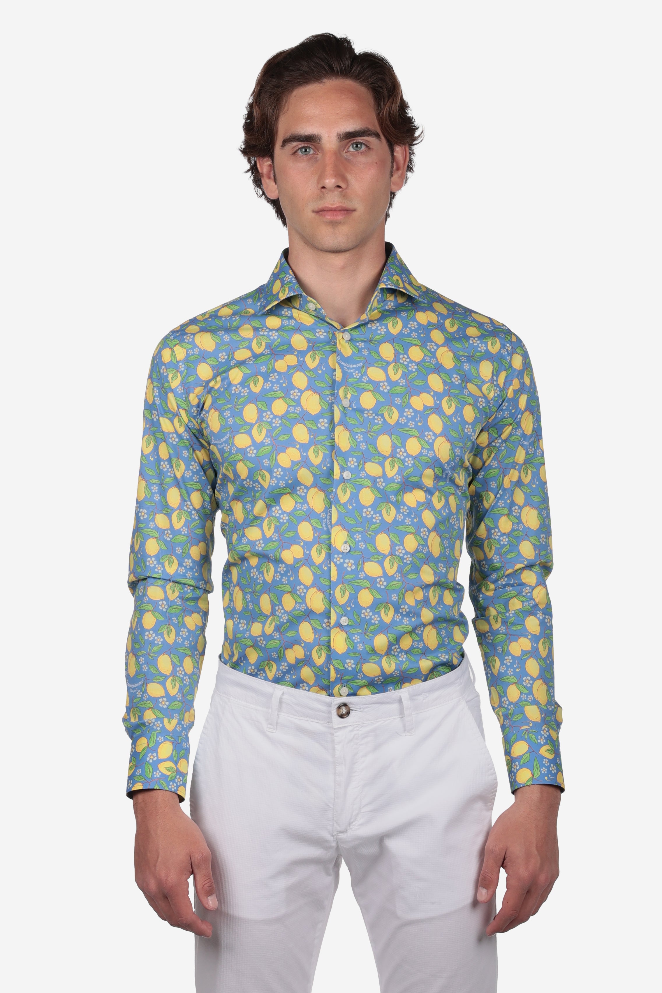Camicia facile stiro a fantasia positano