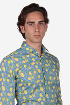 Camicia facile stiro a fantasia positano