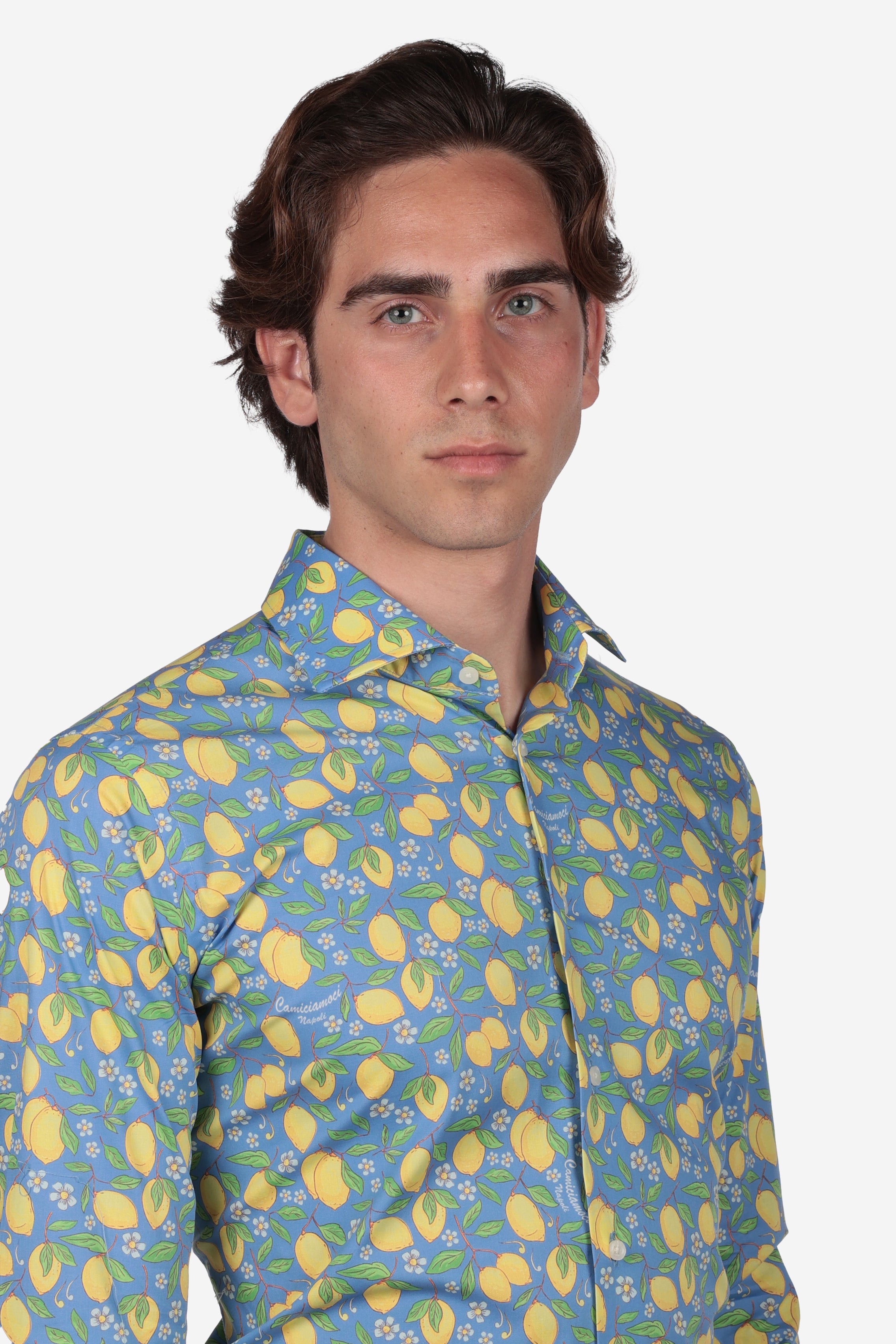 Camicia facile stiro a fantasia positano