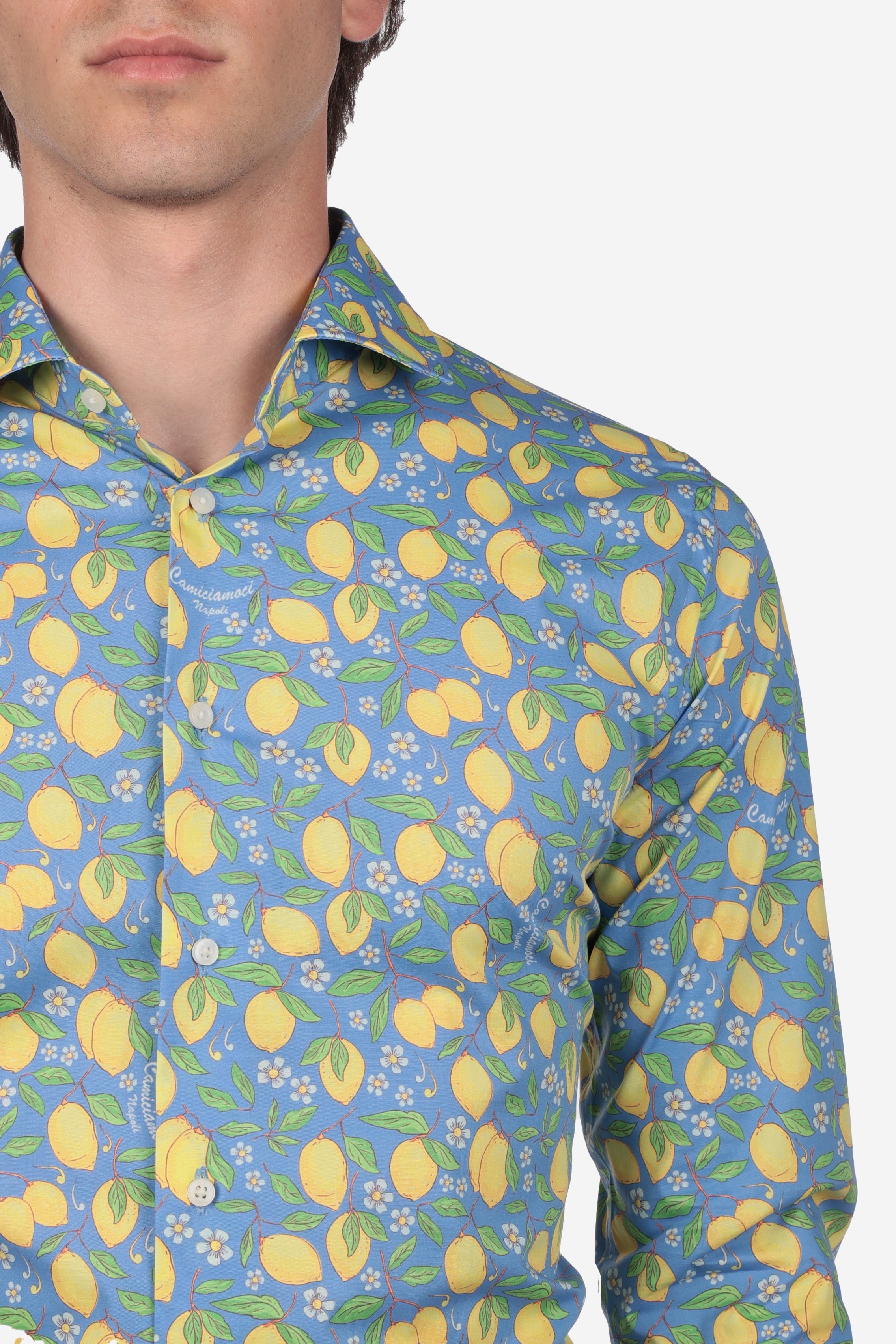Camicia facile stiro a fantasia positano