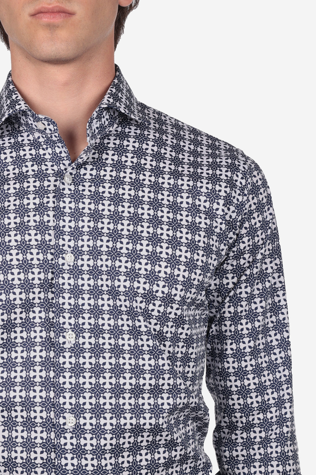 Camicia facile stiro a fantasia Firenze