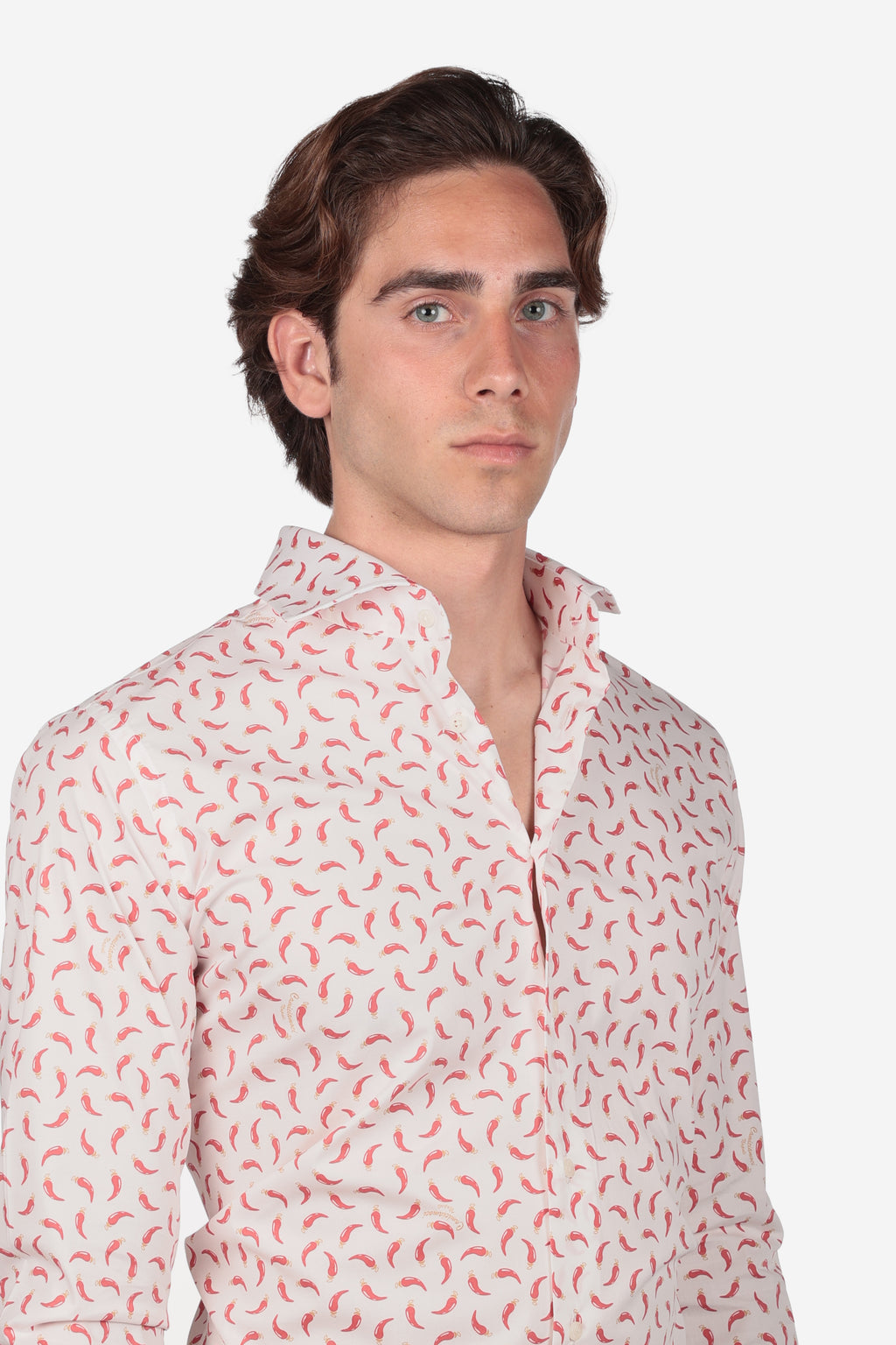Camicia facile stiro a fantasia corno