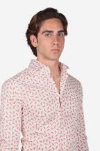 Camicia facile stiro a fantasia corno