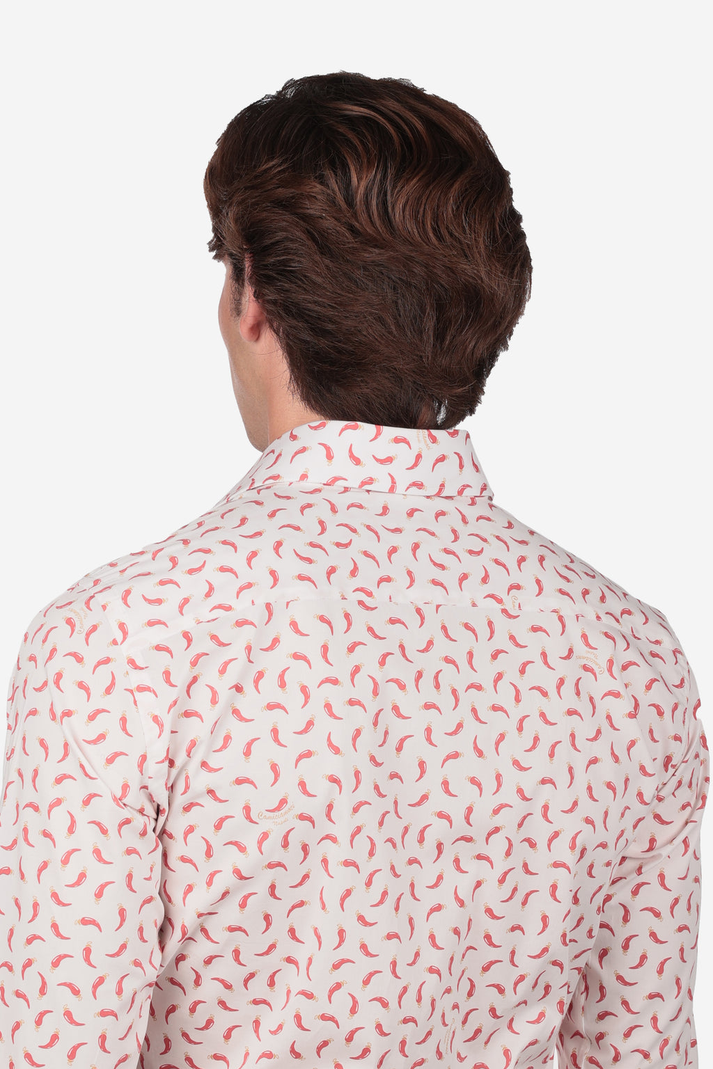 Camicia facile stiro a fantasia corno
