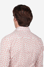 Camicia facile stiro a fantasia corno