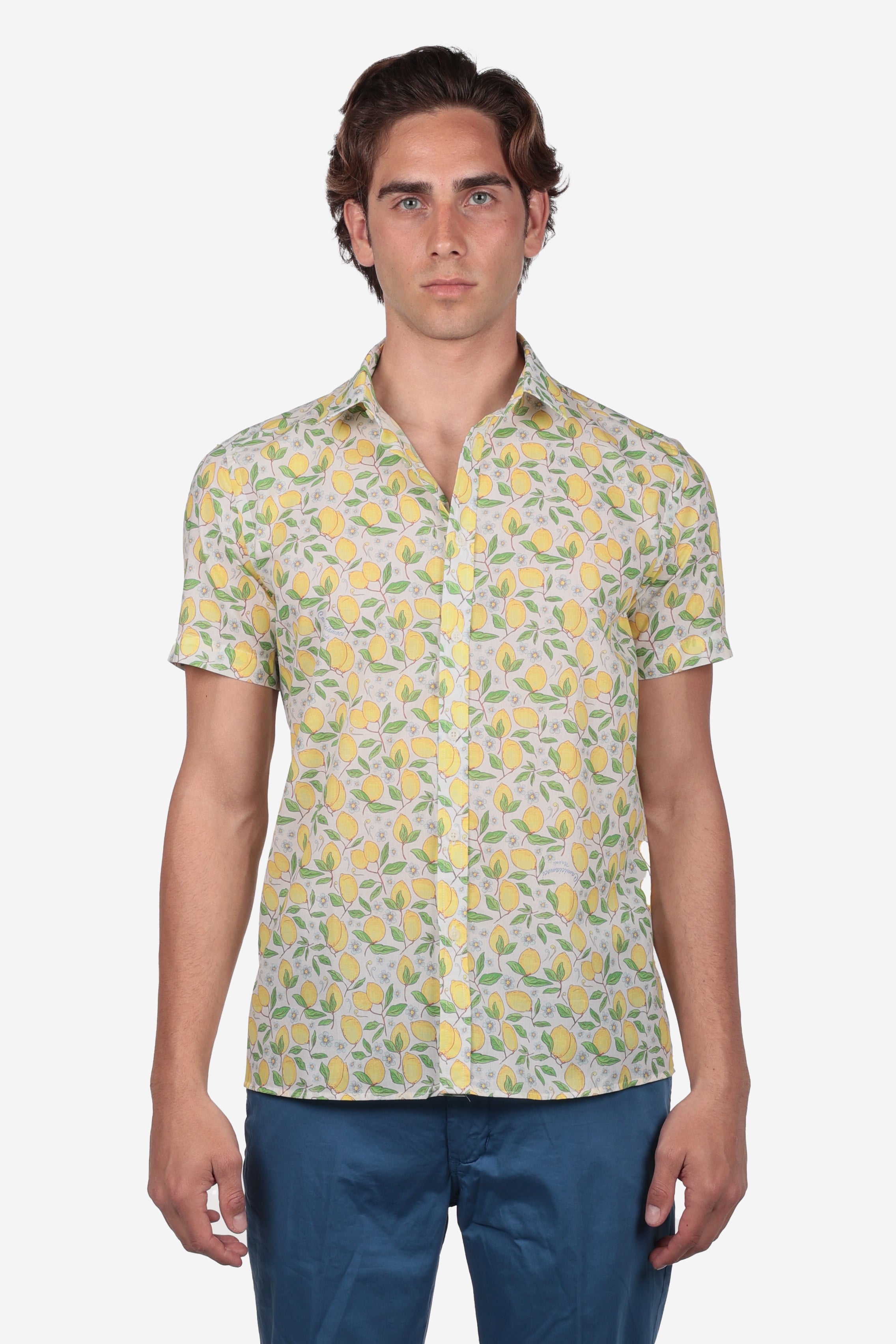 CAMICIA MEZZA MANICA A FANTASIA FACILE STIRO POSITANO