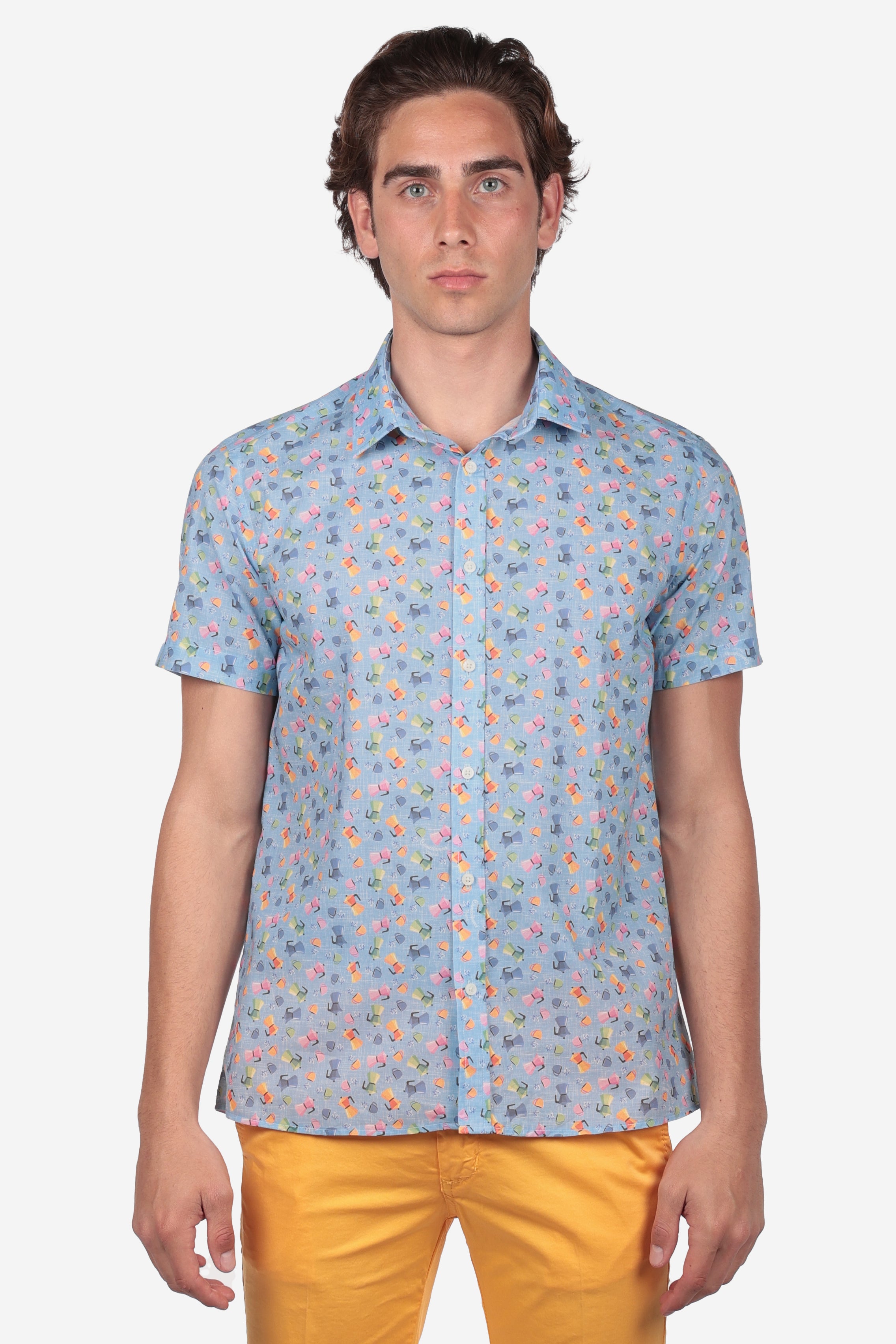 Camicia fantasia moka
